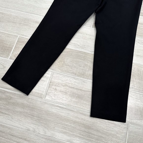 Eileen Fisher Mid-Rise Slim Side Zip Ankle Pants Organic Cotton Blend Black Sz M - Picture 9 of 15